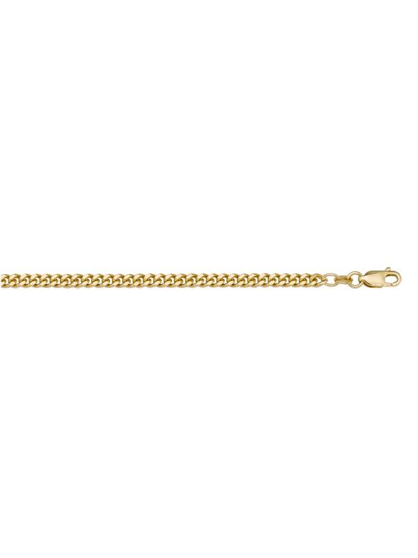 10k, 14k Yellow Gold Curb Link 2.0 mm Italian Chain