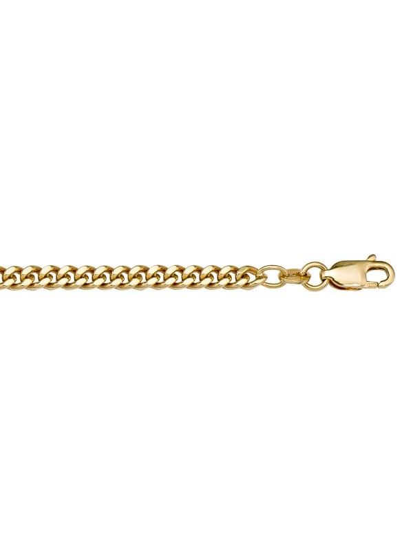10k, 14k Yellow Gold Curb link 3.5 mm Italian Chain
