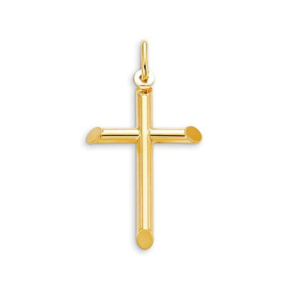 10, 14 Karat Yellow Gold Large Religious Classic Italian Cross