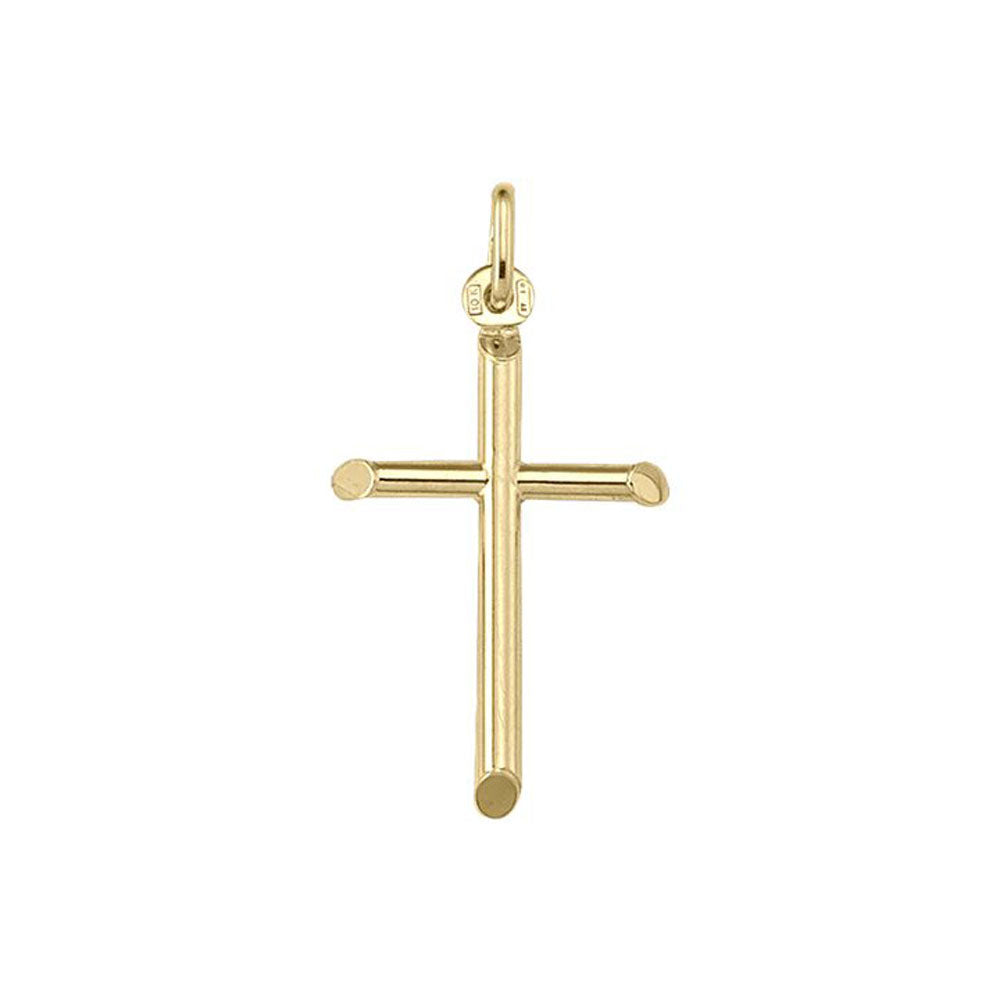 10, 14 Karat Yellow Gold Large Religious Classic Italian Cross