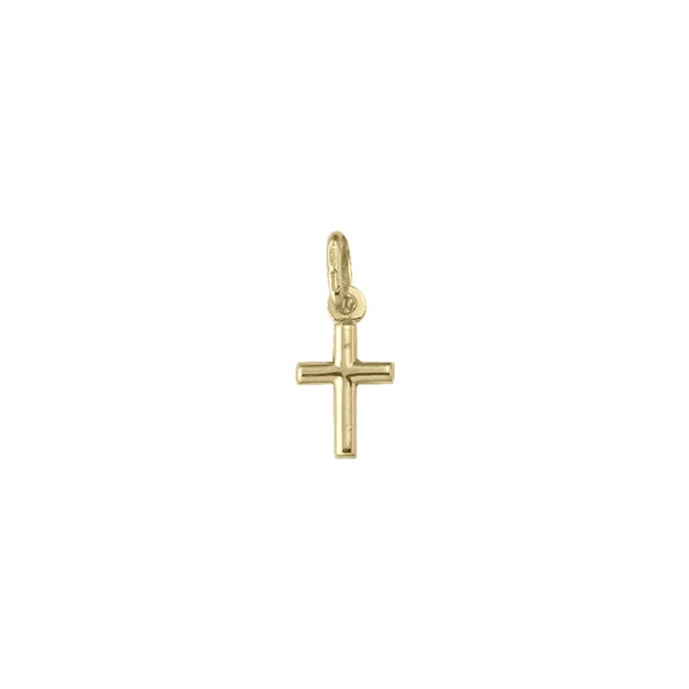 10k, 14k, 18k Yellow Gold Religious Classic Italian Cross Pendant