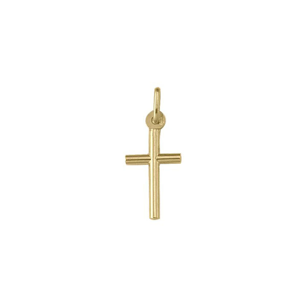 10k, 14k Yellow Gold Religious Classic Italian Cross Pendant