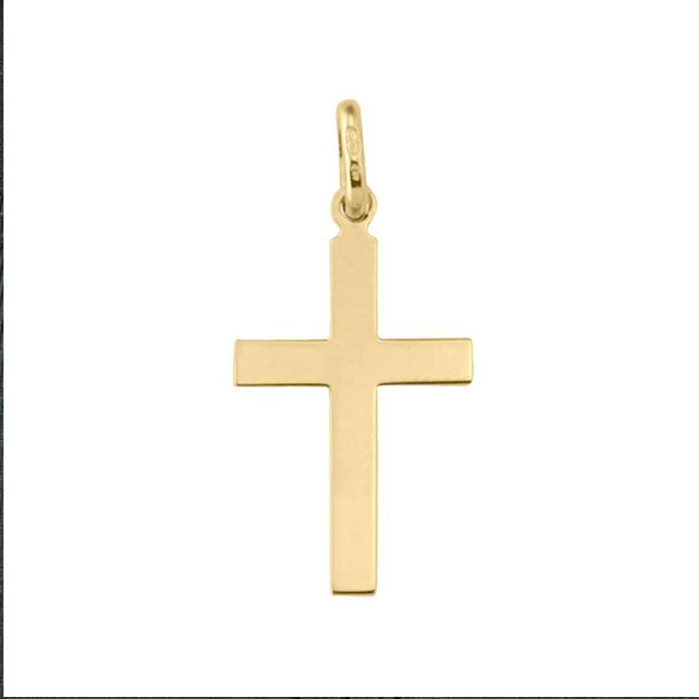 10k, 14k Yellow Gold Religious Italian Cross
