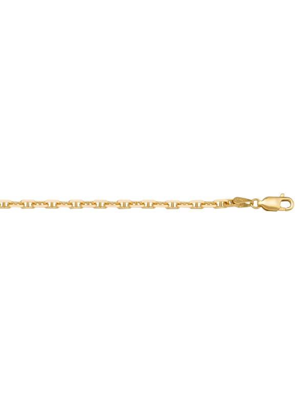 10k, 14k Yellow Gold Anchor Link 2.2 mm Italian Chain