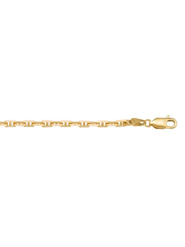 10k, 14k Yellow Gold Anchor Link 2.8 mm Italian Chain