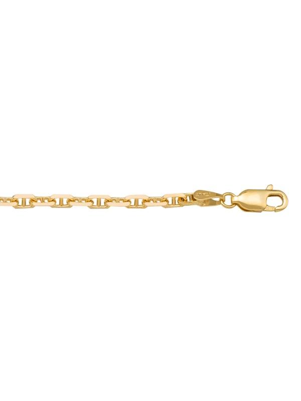 10k, 14k Yellow Gold Anchor Link 3.5 mm Italian Chain