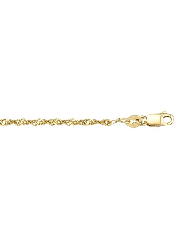 10k, 14k Yellow Gold 1.7 mm Singapore Italian Chain