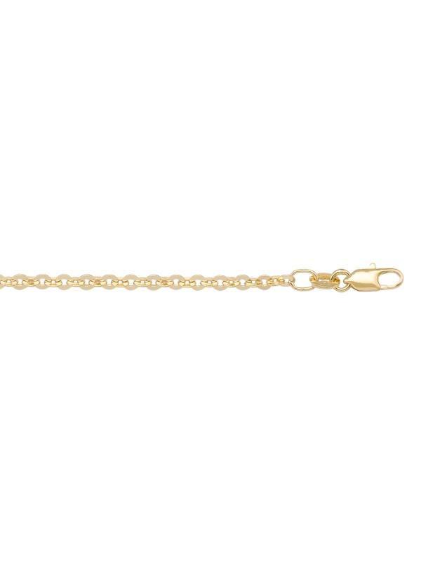 10k, 14k Yellow Gold Cable 2.0 mm Italian Chain