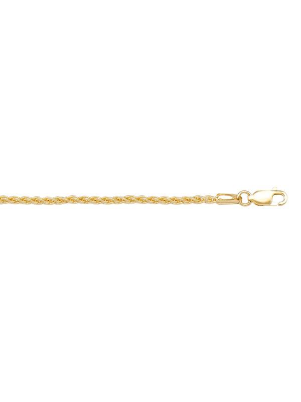 10k, 14k Yellow Gold Round Wheat 1.5 mm Italian Chain