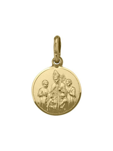 10, 14 Karat Yellow Gold Small Solid Confirmation Medalion