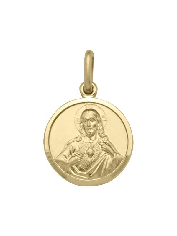 10 Karat Yellow Gold Solid Scapular Medalion