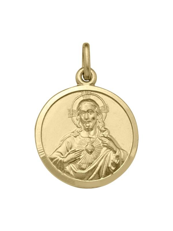 10 Karat Yellow Gold Solid Scapular Medalion