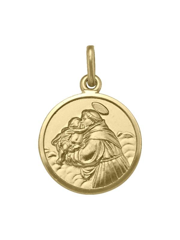 10, 14 Karat Yellow Gold Solid St. Anthony Medalion