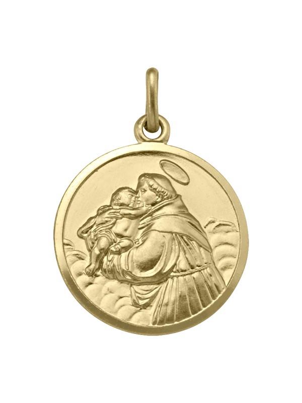 10, 14 Karat Yellow Gold Solid St. Anthony Medalion