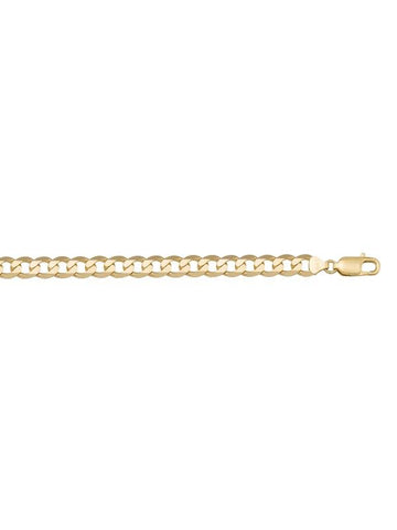 10k, 14k Yellow Gold Solid Open Link Solid Curb 5.8 mm Italian Chain