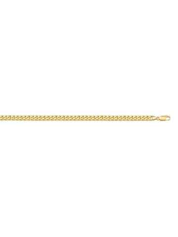 10k, 14k Yellow Gold Flat Beveled Link Curb 2.7 mm Italian Chain