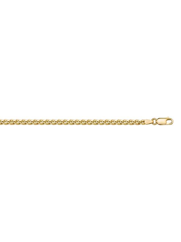 14k Yellow Gold Solid L.F Link 2.6 mm Italian Chain
