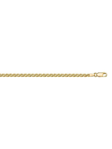 14k Yellow Gold Solid L.F Link 2.6 mm Italian Bracelet