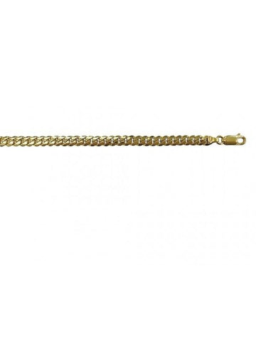 10, 14 Karat Yellow Gold Domed Link 4.2 mm Italian Bracelet