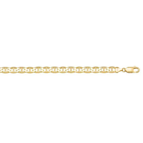 10k, 14k Yellow Gold Flat Anchor 2.2 mm Italian Anklet