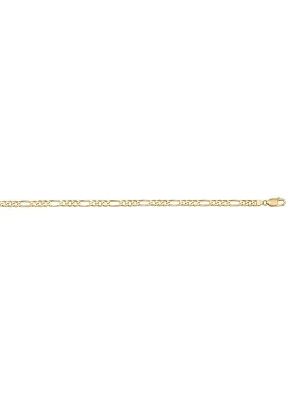 10k, 14k Yellow Gold Figaro Link 3.1 mm Italian Chain