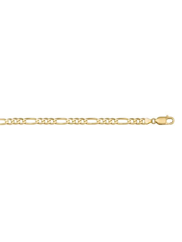 10k, 14k Yellow Gold Figaro Link 5.1 mm Italian Chain