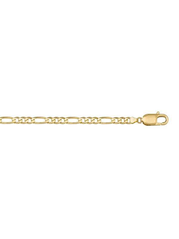 10k, 14k Yellow Gold Figaro Link 5.7 mm Italian Chain