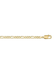 10k, 14k Yellow Gold Figaro Link 5.7 mm Italian Bracelet