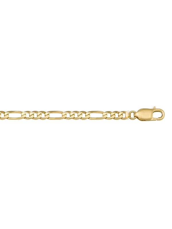 10k, 14k Yellow Gold Figaro Link 7.1 mm Italian Chain