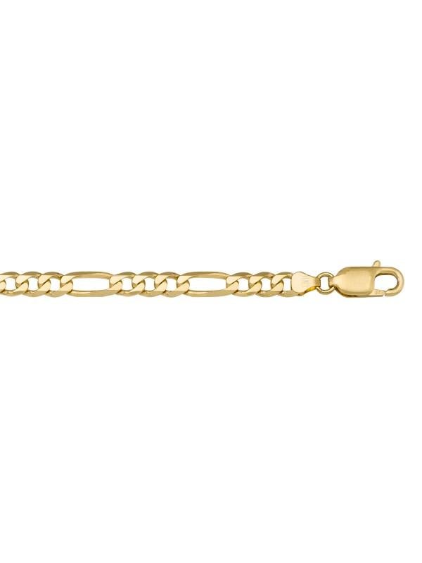 10k, 14k Yellow Gold Figaro Link 8.3 mm Italian Bracelet