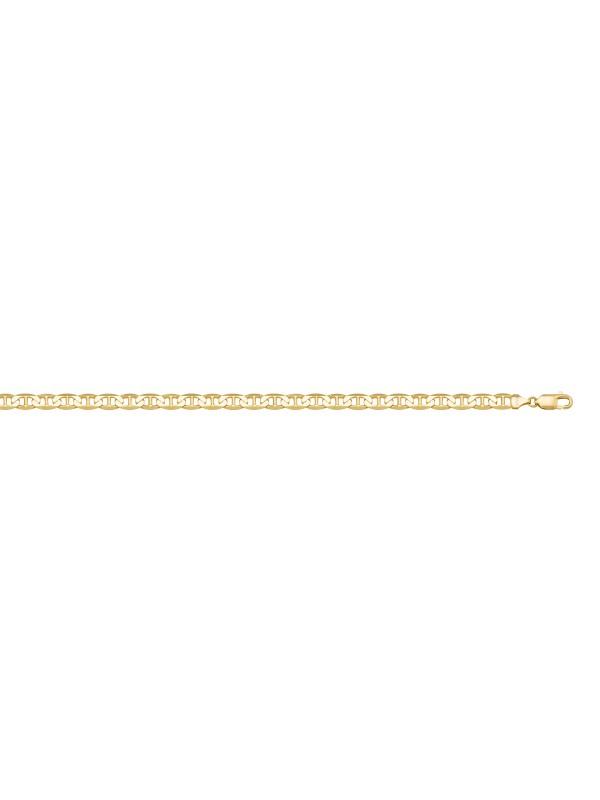 10, 14 Karat Yellow Gold Flat Anchor 2.6 mm Italian Bracelet