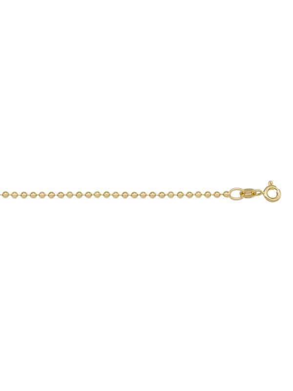 14k Yellow Bead 1.2 mm Italian Chain