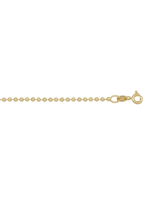 14k Yellow Gold Bead 1.5 mm Italian Chain