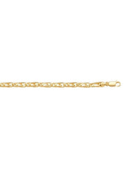 10k, 14k Yellow Gold Tiger Eye 3.0 mm Italian Bracelet
