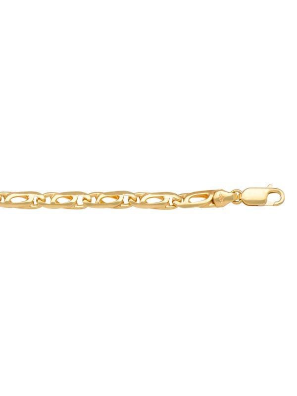 10k, 14k Yellow Gold Tiger Eye 4.5 mm Italian Chain