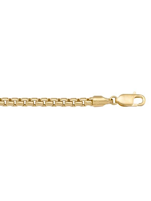 14k Yellow Gold Hollow Box 5.0 mm Italian Chain