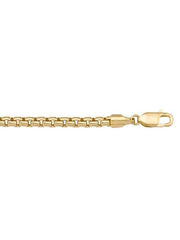 14k Yellow Gold Hollow Box 5.0 mm Italian Bracelet