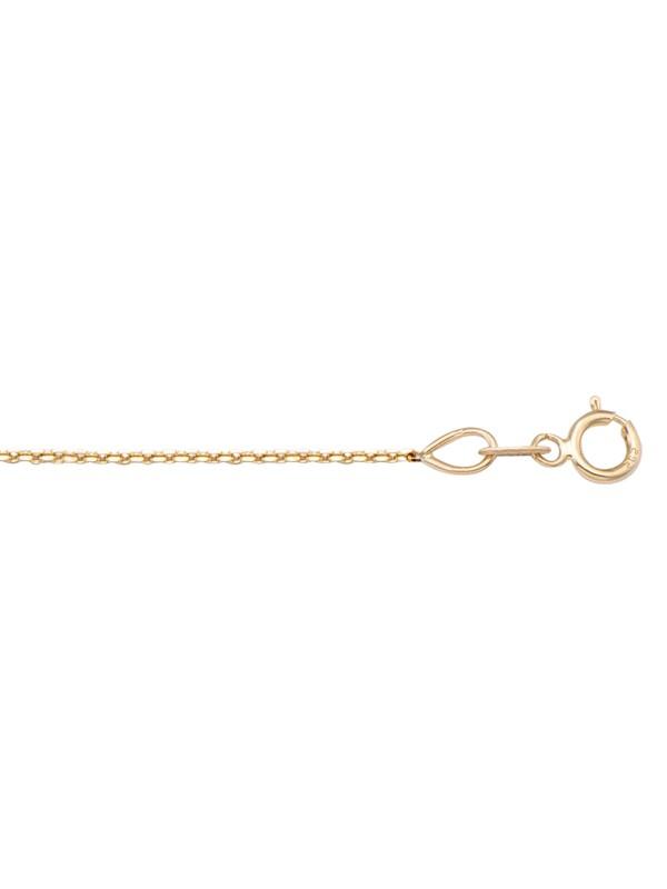 10k, 14k Yellow Gold Diamond Cut Open Cable 1.0 mm Italian Chain