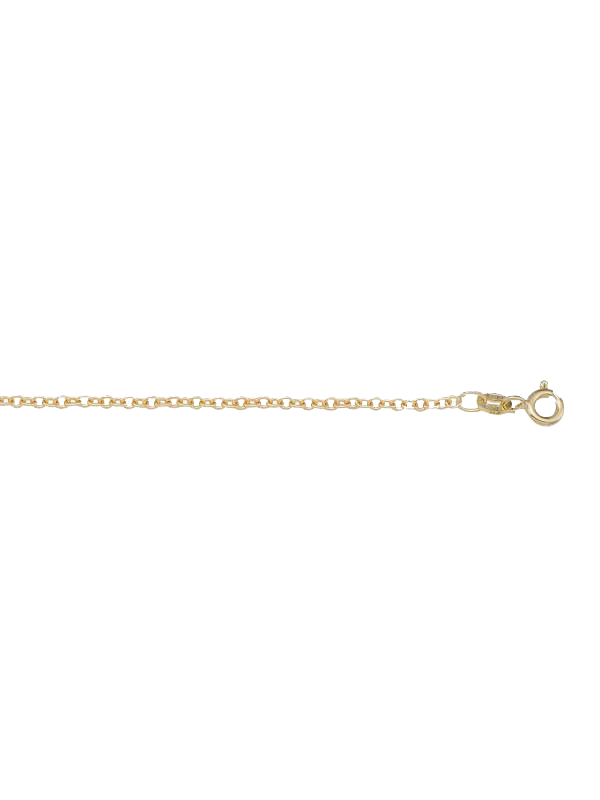 10k, 14k Yellow Gold Open Cable 1.0 mm Italian Chain