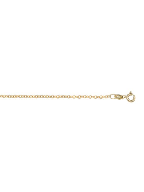 10k Yellow Gold Open Cable 1.5 mm Light Plated Italian Chain
