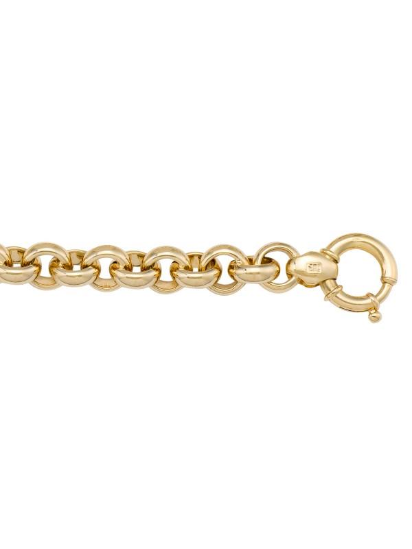 14k Yellow Gold Hollow Rolo 11.0 mm Italian Chain