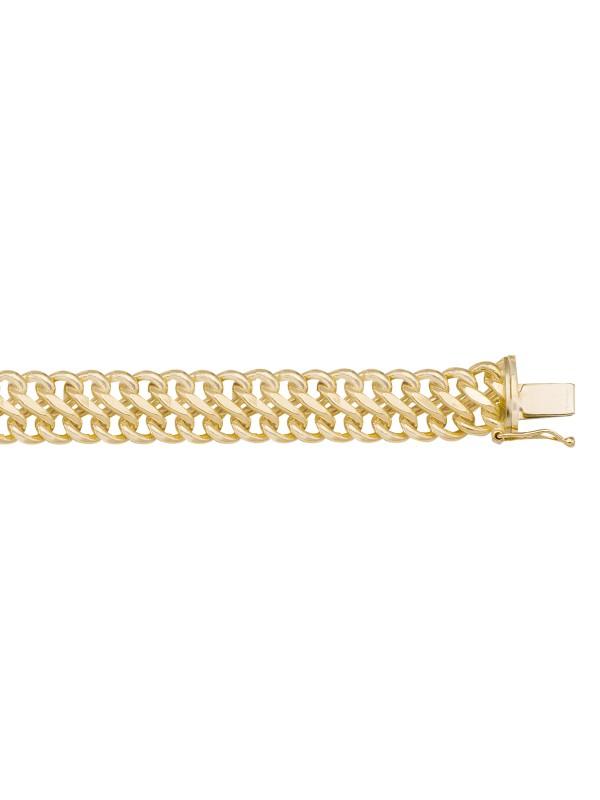 14 Karat Yellow Gold Saduza 9.0 mm Italian Bracelet