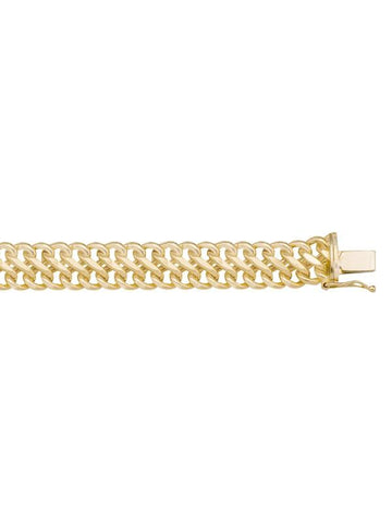 14 Karat Yellow Gold Saduza 9.0 mm Italian Bracelet