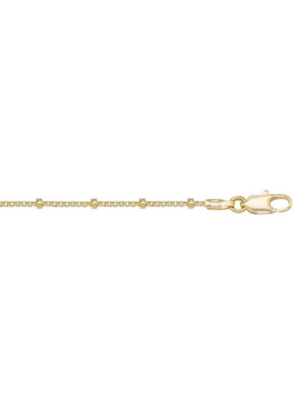 14K Yellow Station Bead 1.9 mm Italian Chain