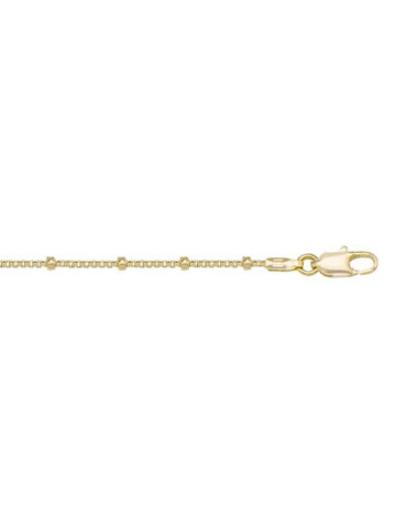 14K Yellow Station Bead 1.9 mm Italian Chain