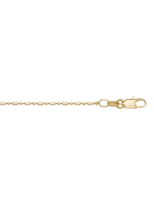 14K Yellow Station Bead 1.2 mm Italian Chain