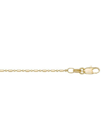 14K Yellow Station Bead 1.2 mm Italian Chain