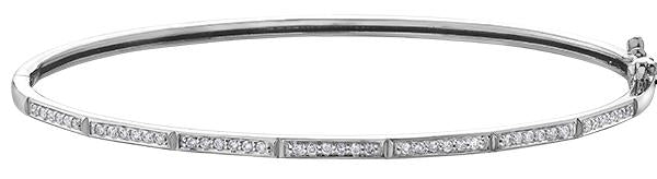 10K White Gold 0.33TDW Diamond Bangle