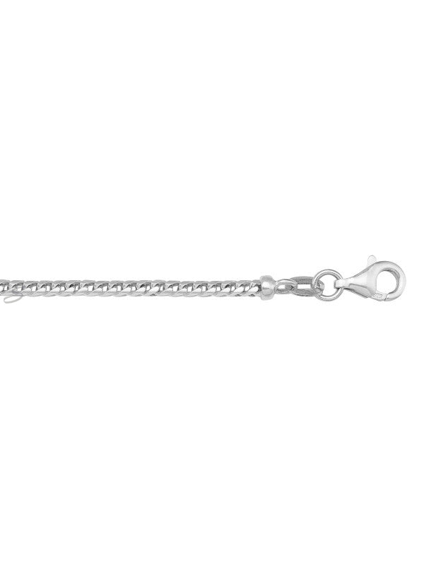 14K White Gold Franco 2.0 mm Italian Chain
