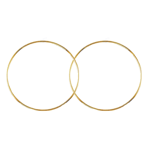 10K Yellow Gold 42mm Sleeper Earrings